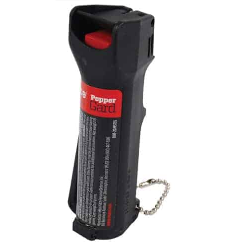 black mace police pepper spray back view