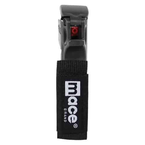 black jogger mace pepper spray hand strap front view