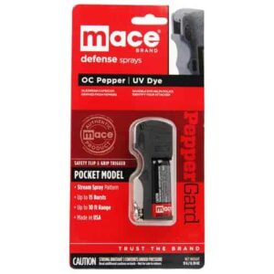 black mace pocket pepper spray in packaging