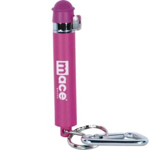 mace key guard pepper spray pink lid on