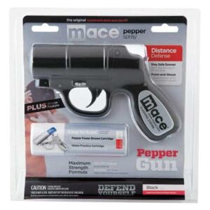 mace pepper gun with strobe led in packaging