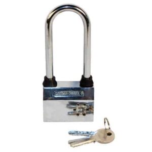 pad lock alarm with keys front view