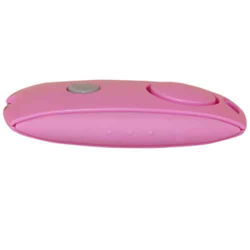 pink mini personal alarm side view