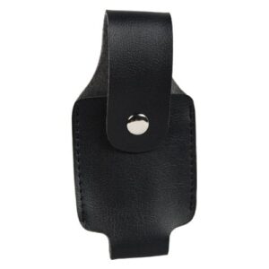black pepper spray leather holster for 2 or 4 oz front view