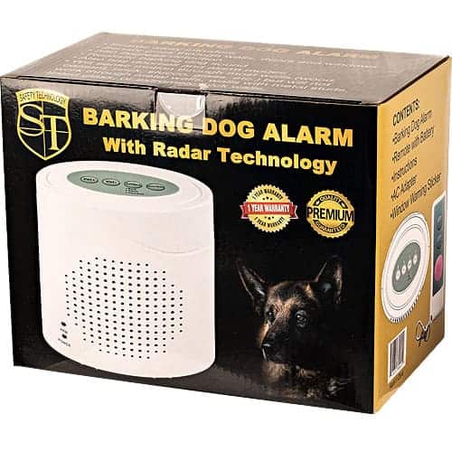 barking dog alarm with radar technology in box