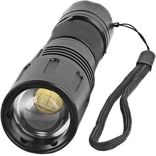 3000 lumens self defense led flash light front view
