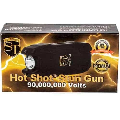 black hot shot stun gun in box