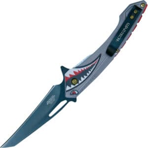 wartech pocket knife closed black blade open pocked clip