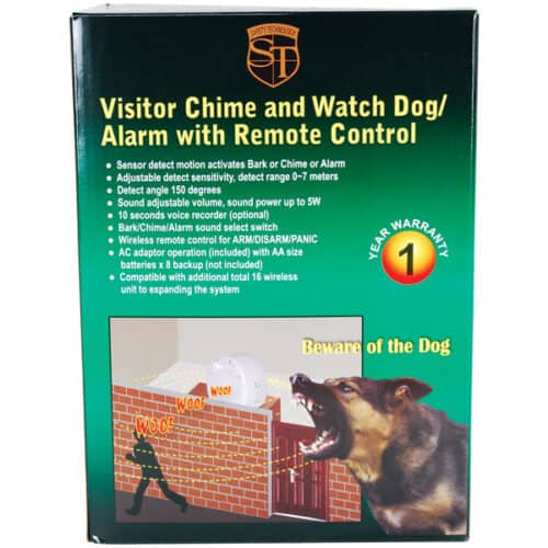 visitor chime and watch dog alarm with remote control box