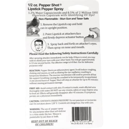 pink lipstick pepper spray packaging instructions