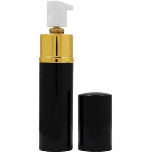 black lipstick pepper spray lid off