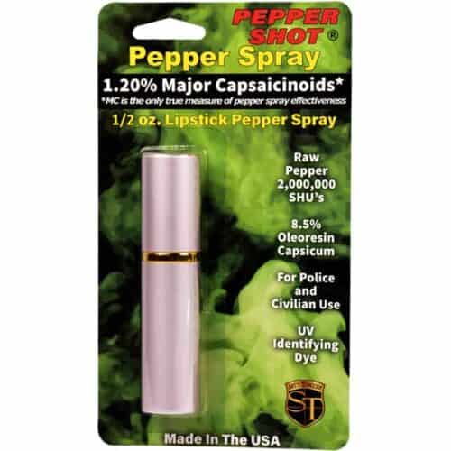 pin lipstick pepper spray in packaging