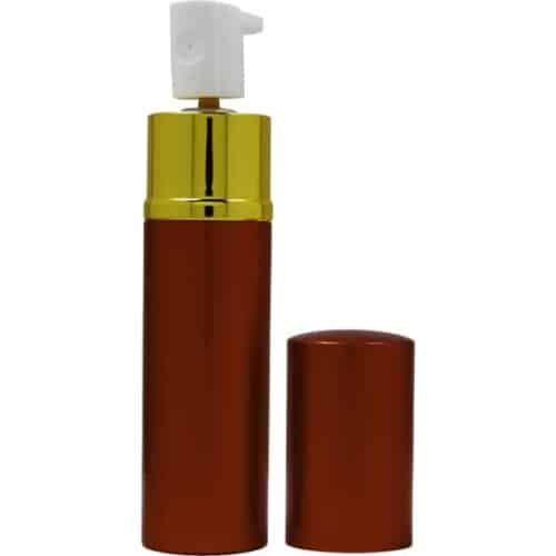 red lipstick pepper spray lid off