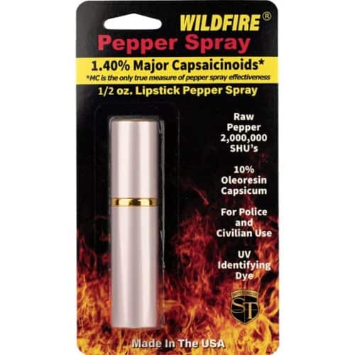 pink wild fire lipstick pepper spray packaging