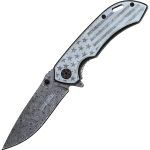 wartech knife with american flag