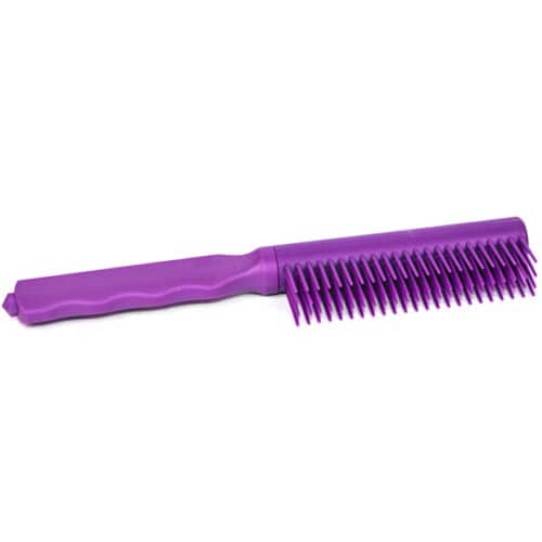 purple hairbrush knife closed