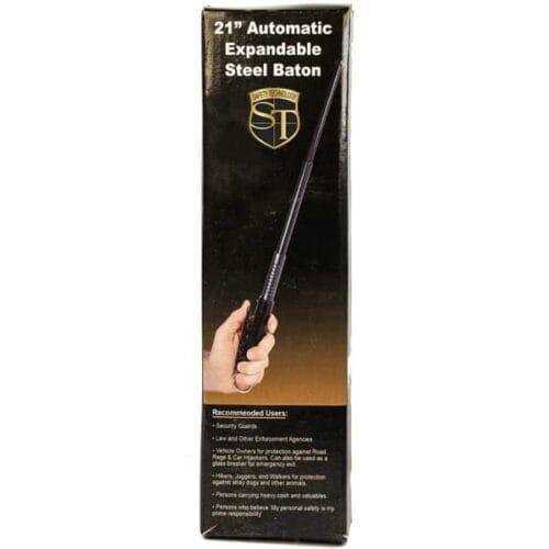 automatic expandable steel baton in box