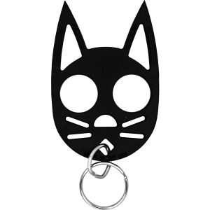 black cat self defense key chain
