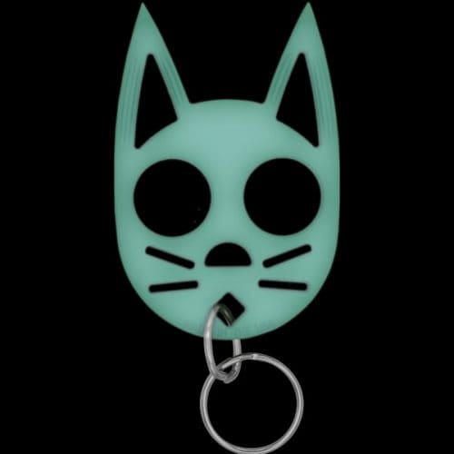 glow in the dark cat self defense key chain