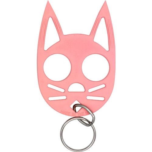 pink cat self defense key chain