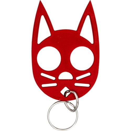 red cat self defense key chain